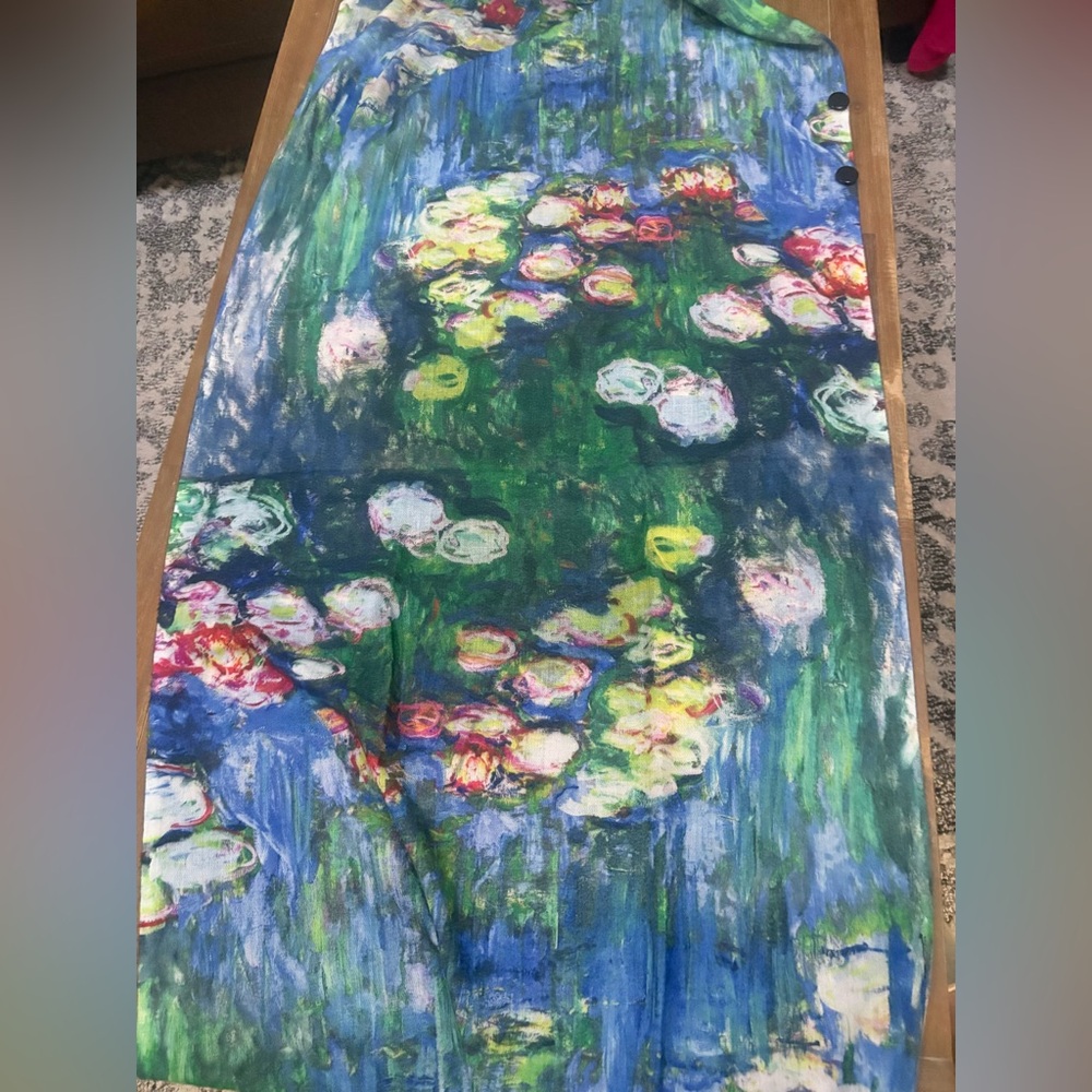 Artistic Floral Print Scarf